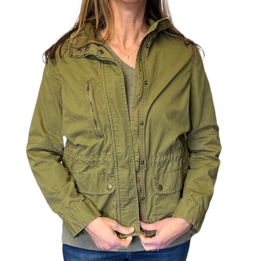 Love Tree Army Green Utility Jacket SZ L! EUC!